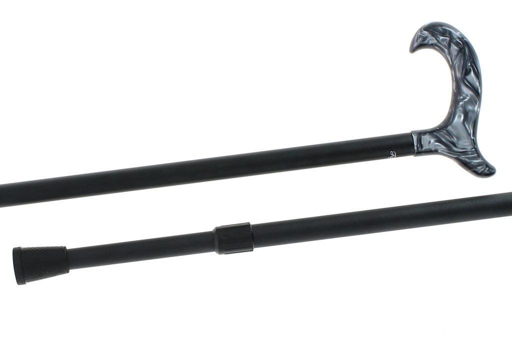 Canne télescopique, poignée plexiglas