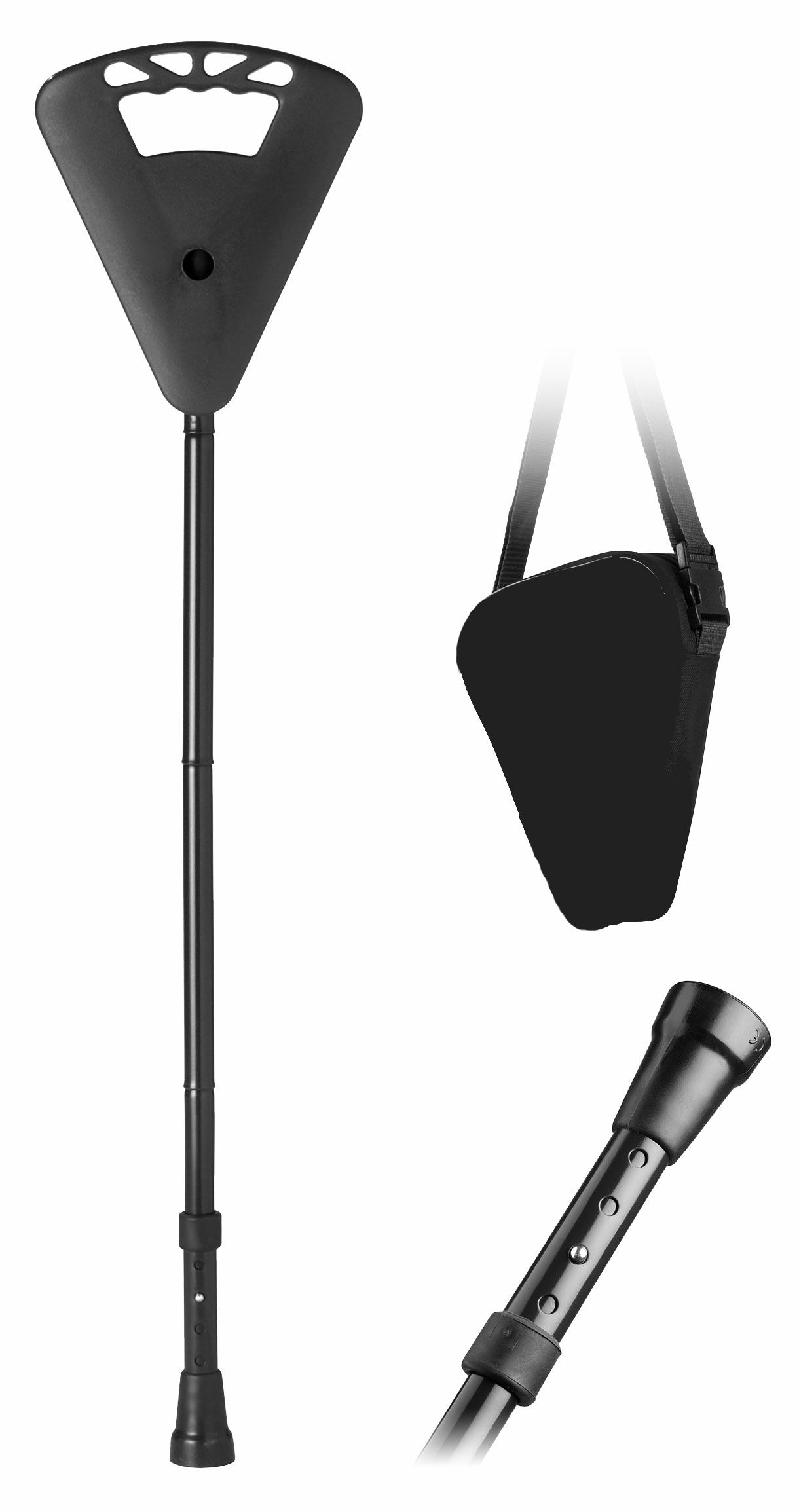 Canne siège pliante réglable 2322 avec embout caoutchouc