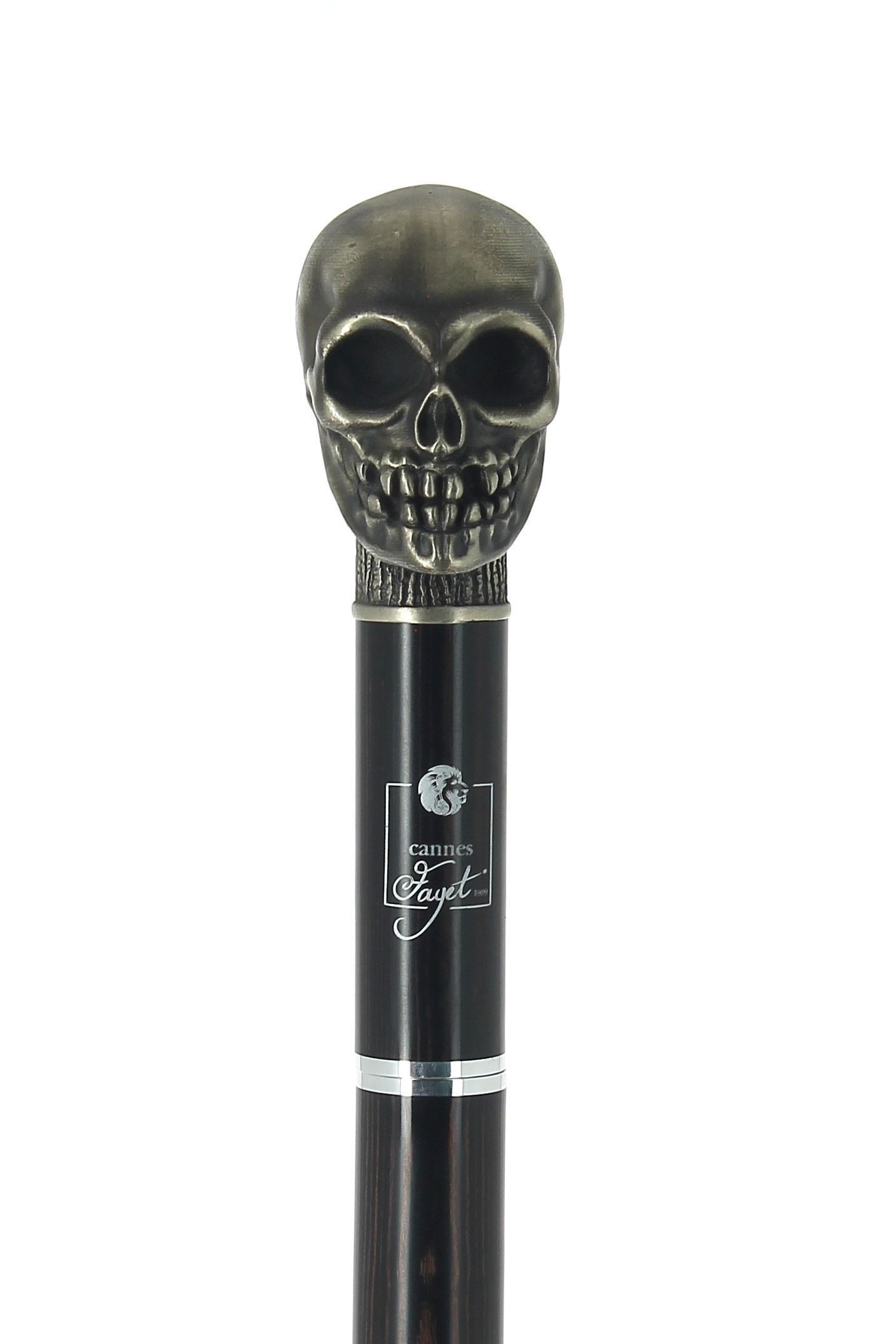 Canne épée - 2022E Tête de mort en bronze vieilli