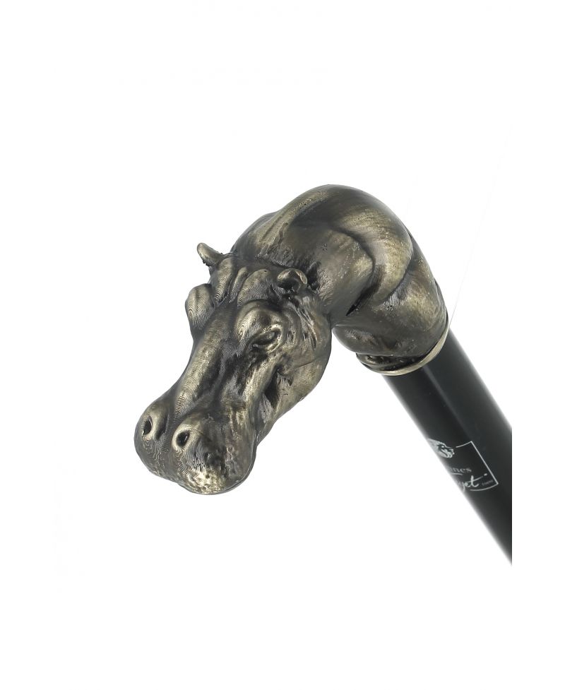 Canne épée - 2328EC poignée bronze hippopotame