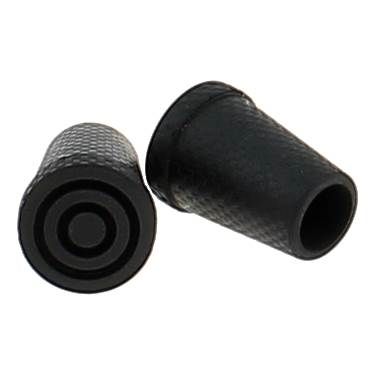 Caoutchouc noir 19mm pour canne en métal