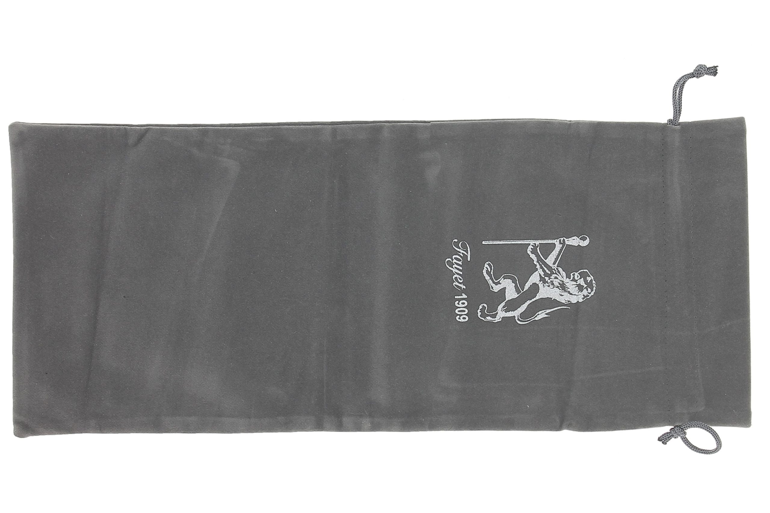 Pochette en velour gris pour canne pliante