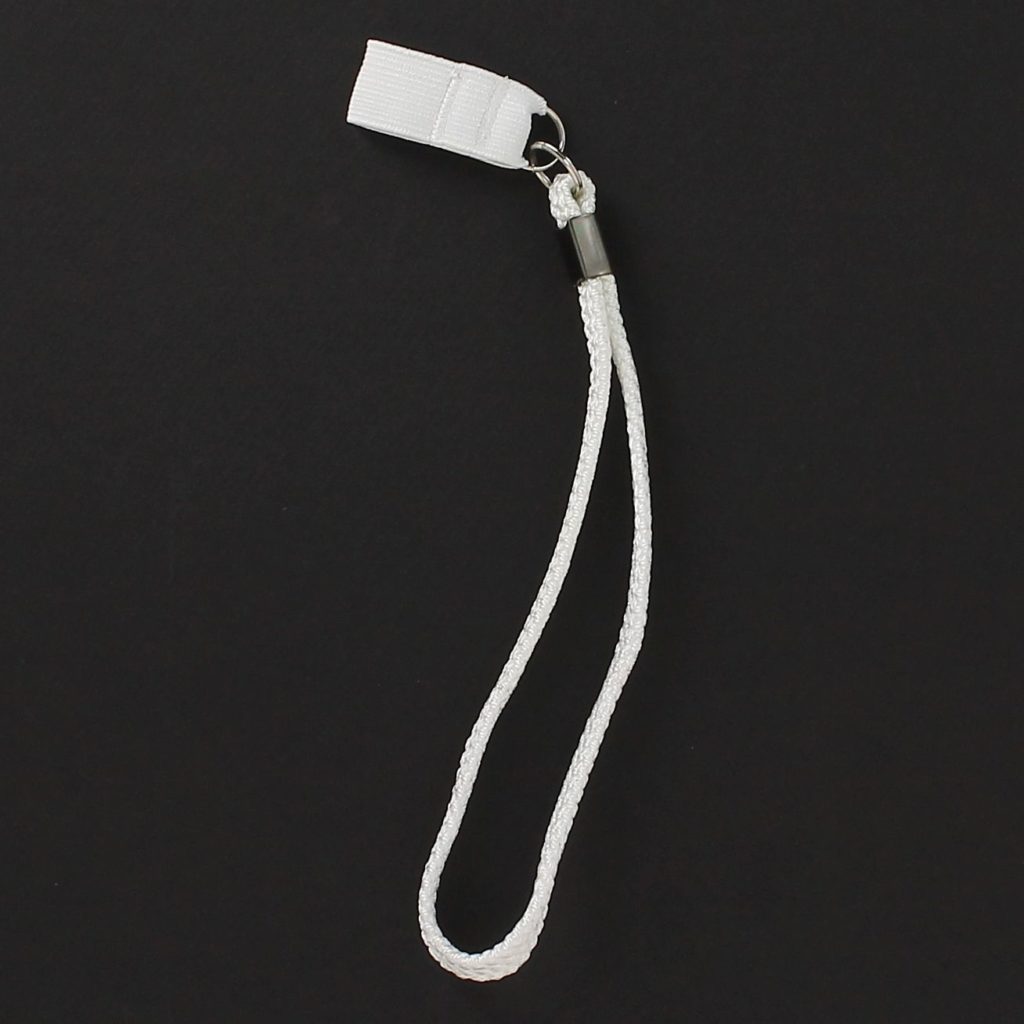 Dragonne en étoffe blanche, avec élastique