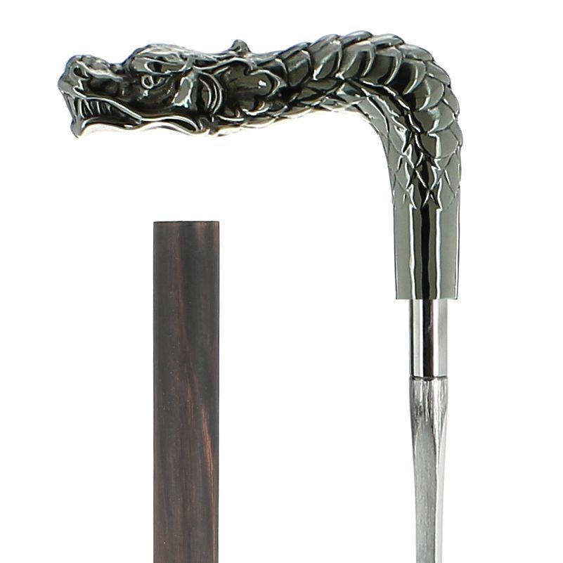 Canne épée - 2099EC dragon en métal argenté