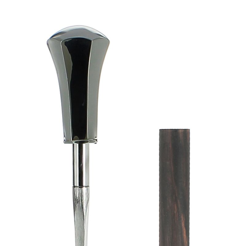 Canne épée - 832EC  Milord en métal argenté à facettes