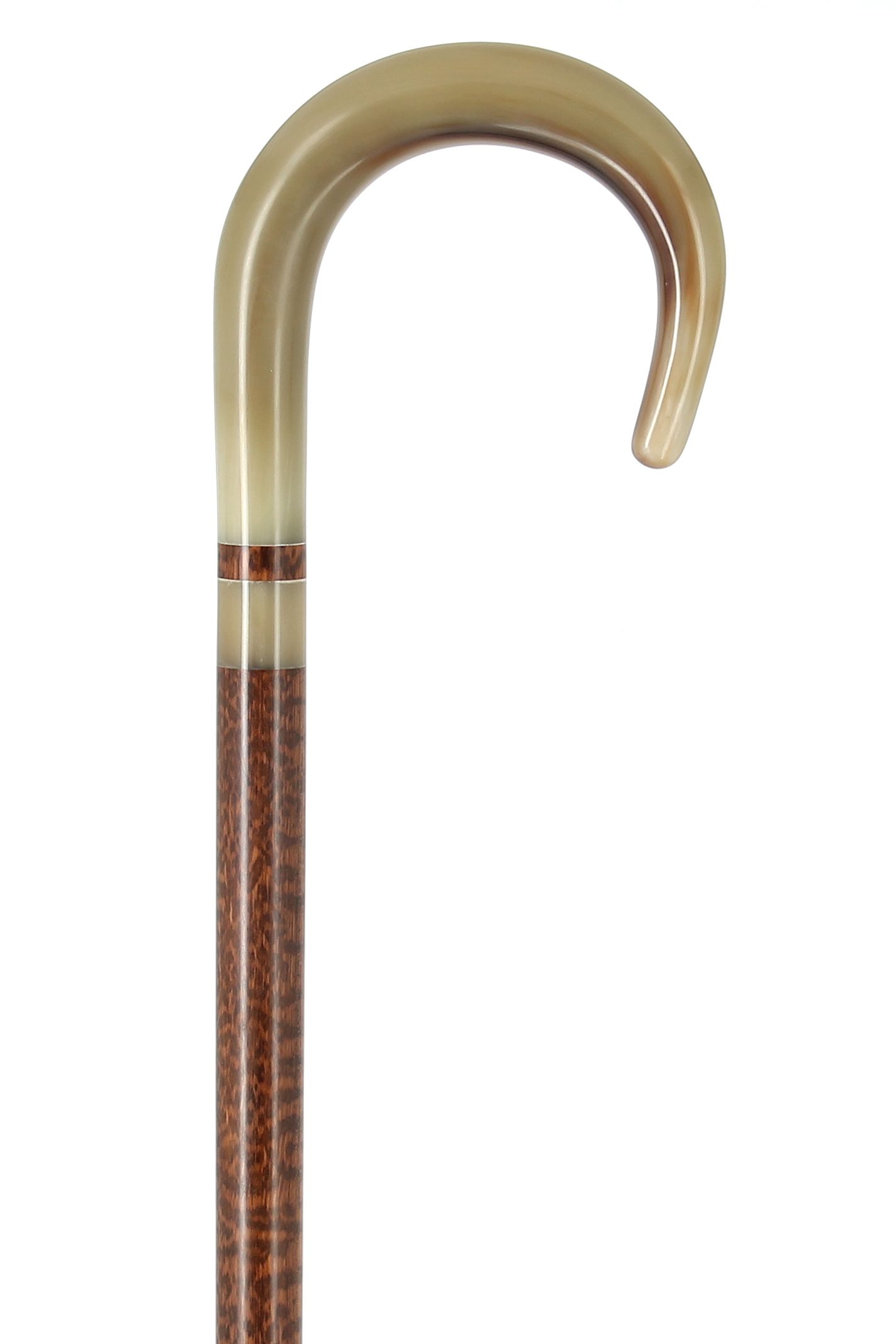 Courbe en corne blonde sur bâton en amourette